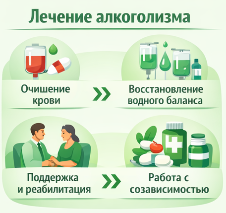 лечение алкоголизма в Алапаевске этапы